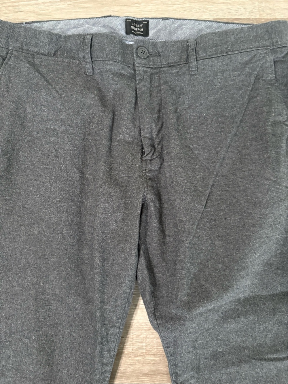 J.Crew 484 Slim Stretch chino Men's Gray Dress Pants - Picture 2 of 9